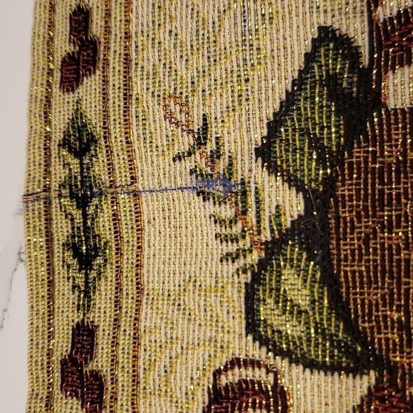 set of 3 Unbranded Place mats Christmas poinsetta candy cane ornament gold - Picture 6 of 6